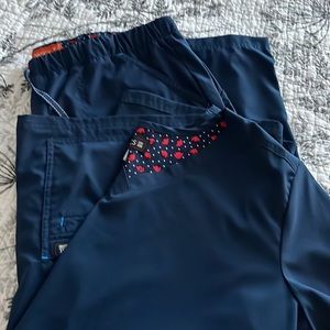 Koi Basics navy blue scrub set. Pants and too. Never worn
